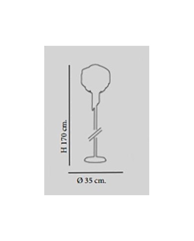 LAMPADA DA TERRA STILE CONTEMPORANEO AURORA PT3