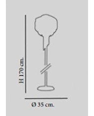 LAMPADA DA TERRA STILE CONTEMPORANEO AURORA PT3