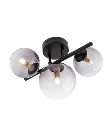 PLAFONIERA STILE MODERNO ASTRA NERO E FUME