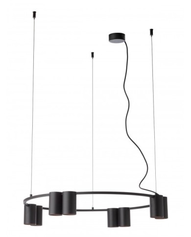 SOSPENSIONE STILE MODERNO MODI SP 6 TONDO NERO
