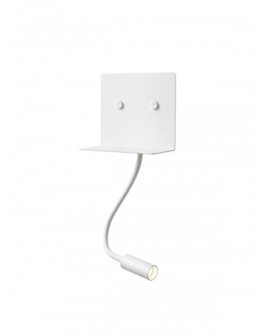 APPLIQUE STILE MODERNO CON BASE D APPOGGIO MOKA BIANO