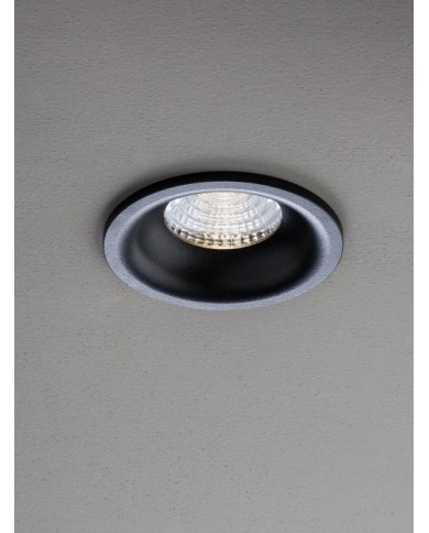 FARETTO AD INCASSO STILE MODERNO MT143 NERO 4000K