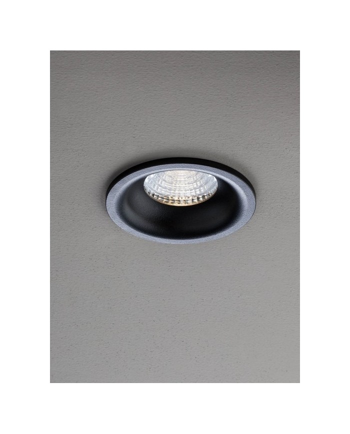 FARETTO AD INCASSO STILE MODERNO MT143 NERO 3000K