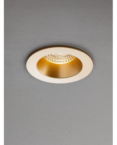 FARETTO AD INCASSO STILE MODERNO MT144 ORO 4000K