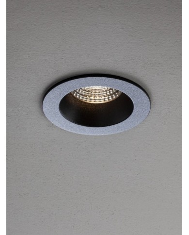 FARETTO AD INCASSO STILE MODERNO MT144 NERO 3000K