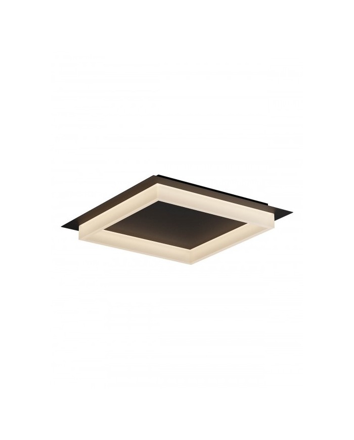 PLAFONIERA STILE MODERNO PERIMETRO M Q NERO