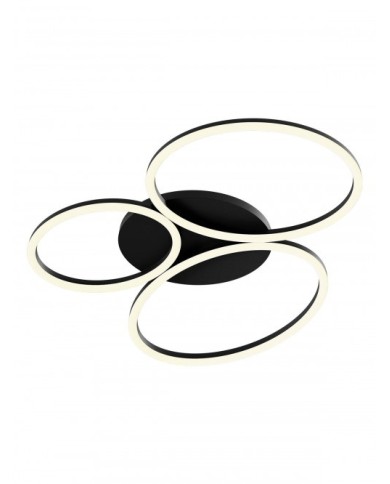 PLAFONIERA STILE MODERNO RITMO PL P NERO