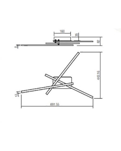PLAFONIERA STILE MODERNO YUNO 4000K