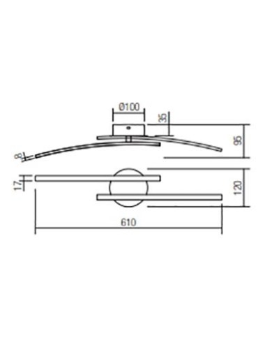 APPLIQUE STILE MODERNO YUNO 3000K