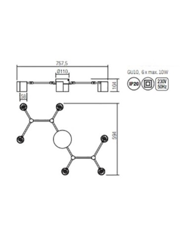 PLAFONIERA STILE MODERNO WEBB
