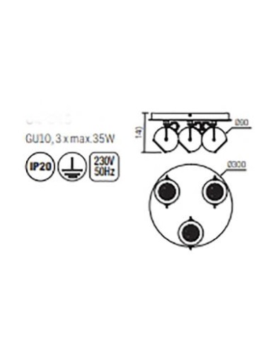 PLAFONIERA STILE MODERNO CONTEMPORANEO WARD T