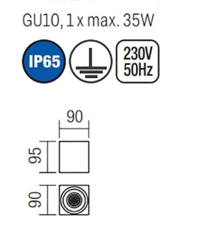 PLAFONIERA STILE MODERNO PER ESTERNO VIGO BIANCO