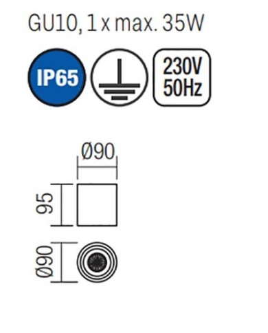 PLAFONIERA STILE MODERNO PER ESTERNO VIGO TOND