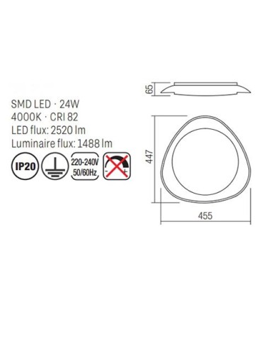 PLAFONIERA STILE MODERNO VERENA