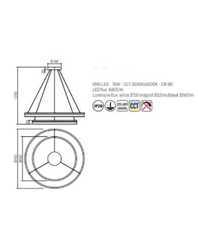 SOSPENSIONE STILE MODERNO VALDIS BIG