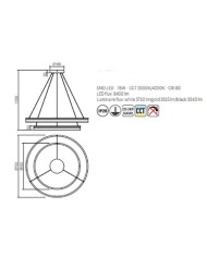 SOSPENSIONE STILE MODERNO VALDIS BIG ORO