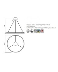 SOSPENSIONE STILE MODERNO VALDIS SP 80 BIANCO