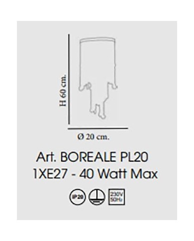 PLAFONIERA STILE CONTEMPORANEA BOREALE PL20
