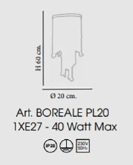 PLAFONIERA STILE CONTEMPORANEA BOREALE PL20