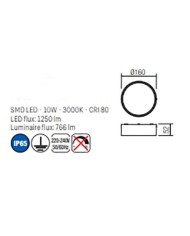 APPLIQUE PER ESTERNO URANIA AP BIANCO