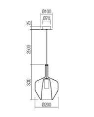 SOSPENSIONE STILE MODERNO TRESOR SP 20 RAME
