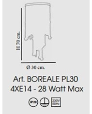 PLAFONIERA STILE CONTEMPORANEA BOREALE PL30