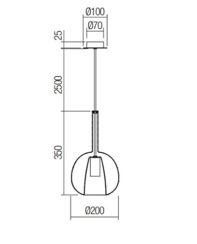 SOSPENSIONE STILE MODERNO TRESOR SP 20 ORO TOND