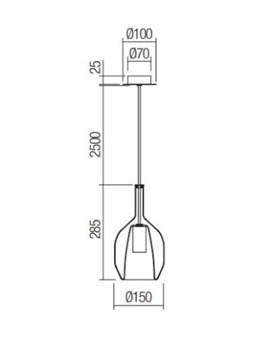 SOSPENSIONE STILE MODERNO TRESOR SP15 TRASP