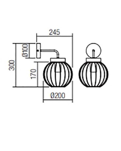 APPLIQUE STILE MODERNO CONTEMPORANEO TRELLIS AP