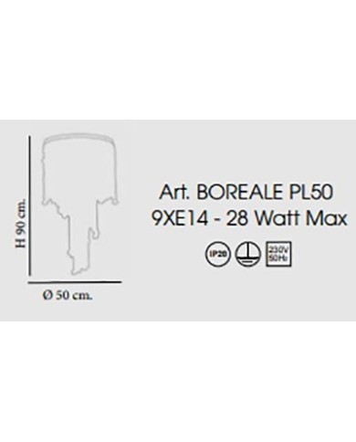 PLAFONIERA STILE CONTEMPORANEA BOREALE PL50