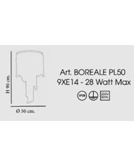 PLAFONIERA STILE CONTEMPORANEA BOREALE PL50