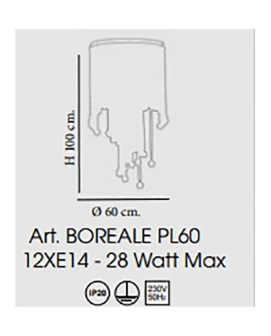 PLAFONIERA STILE CONTEMPORANEA BOREALE PL60