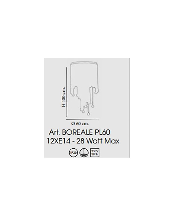 PLAFONIERA STILE CONTEMPORANEA BOREALE PL60