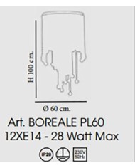 PLAFONIERA STILE CONTEMPORANEA BOREALE PL60
