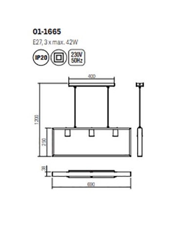 SOSPENSIONE STILE MODERNO CONTEMPORANEO TIMBER SP3