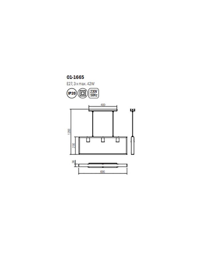 SOSPENSIONE STILE MODERNO CONTEMPORANEO TIMBER SP3