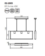SOSPENSIONE STILE MODERNO CONTEMPORANEO TIMBER SP3