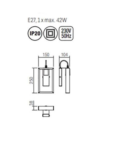 APPLIQUE STILE MODERNO CONTEMPORANEO TIMBER