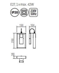 APPLIQUE STILE MODERNO CONTEMPORANEO TIMBER