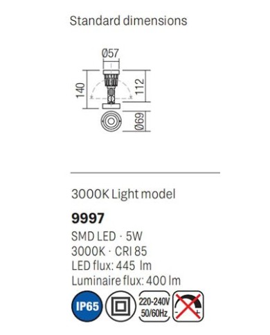 MINIPROIETTORE ORIENTABILE DA ESTERNO