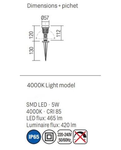 MINIPROIETTORE ORIENTABILE DA ESTERNO