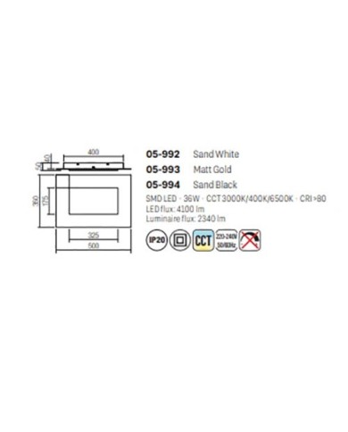 PLAFONIERA STILE MODERNO TATAMI RETT