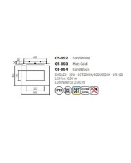 PLAFONIERA STILE MODERNO TATAMI RETT ORO