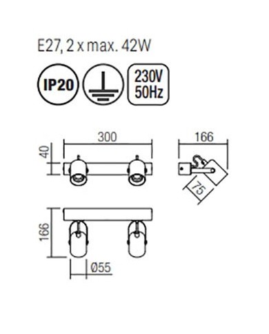 APPLIQUE STILE MODERNO CONTEMPORANEO TAFFI AP1