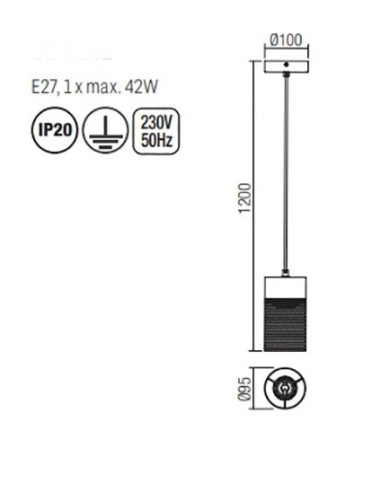 SOSPENSIONE STILE MODERNO CONTEMPORANEO STEM SP1