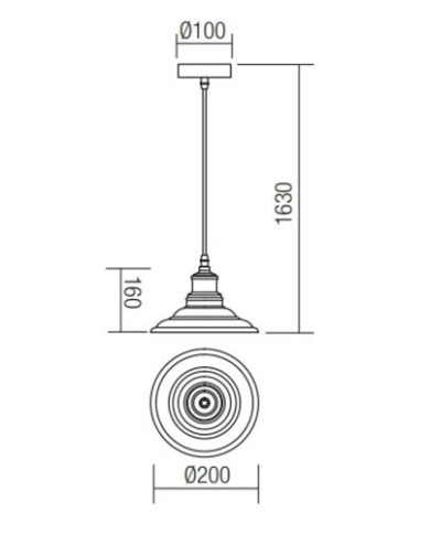 SOSPENSIONE STILE MODERNO SPINNER NERO
