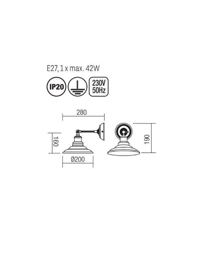 APPLIQUE STILE MODERNO SPINNER BIANCO