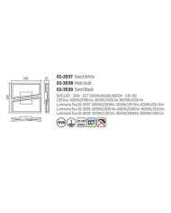 PLAFONIERA STILE MODERNO SLASH P ORO