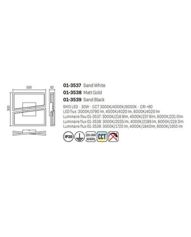 PLAFONIERA STILE MODERNO SLASH P BIANCO