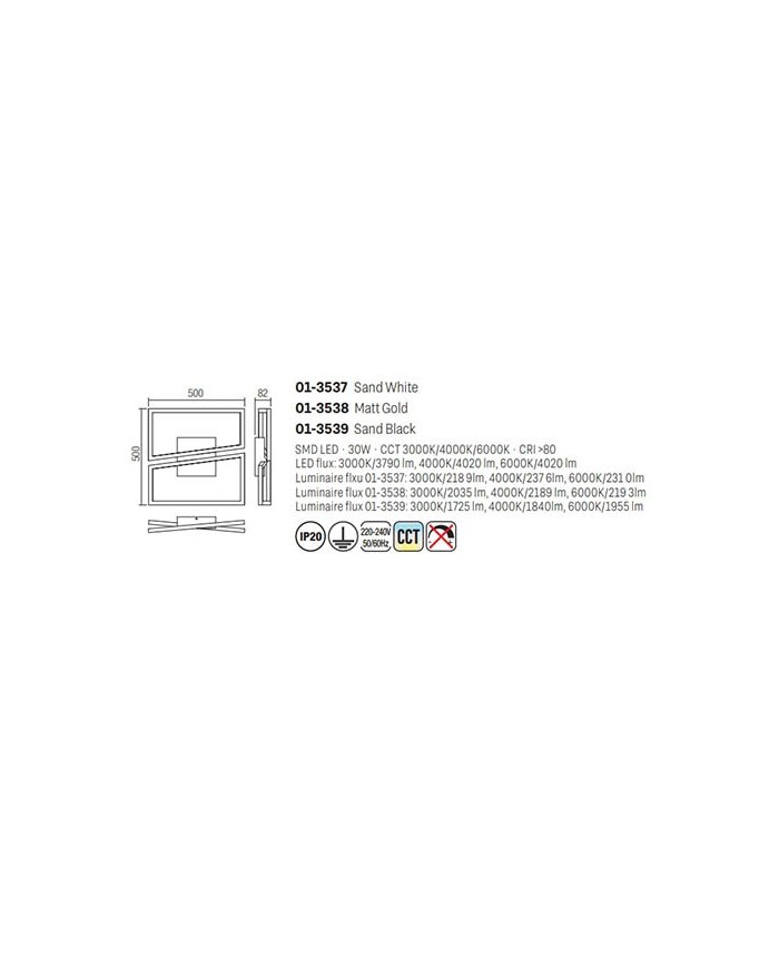 PLAFONIERA STILE MODERNO SLASH P BIANCO